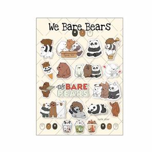 برچسب مدل برش نخورده طرح اسکرپ بوک We bare bears -