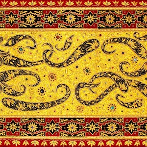 تابلو فرش جواهر مدل paisley