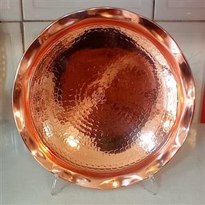 پیش دستی بشقاب مسی سه پایه نانو برند اسدی زنجان