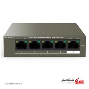سوییچ آی پی کام IP-COM G1105P دسکتاپ 5 پورت 10/100/1000Mbps با 4 پورت Poe