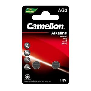 باتری سکه ای Camelion Alkaline AG3 بسته ۲ عددی