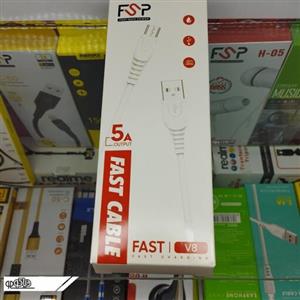 کابل شارژ  FSP تبدیل USB به microUSB  مدل fast v8 طول 1 متر  2.4A