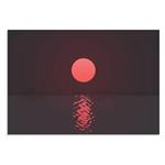 تابلو شاسی طرح نقاشی مینیمال غروب آفتاب Ripple Water Minimal Sunset مدل NV0857