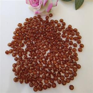 کریستال پلاستیکی خارجی مدل بیضی یا عدسی سایز 8 (پک 50 گرمی) قهوه ای  280 عددی
