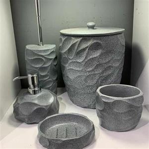 ست سرویس بهداشتی مدرن طوسی گرانیتی برند آذین ست  