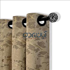 پرده دوخته اماده پانچی مخمل پوست ماری طلاکوب جنس ترک درجه یک رنگ نسکافه ای