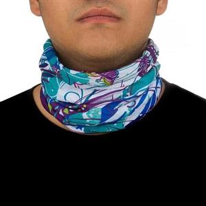 دستمال سر و گردن کوهنوردی اسکارف تابستانی طرح دار HEAD GEAR ( بنفش - سفید )