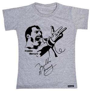 تی شرت آستین کوتاه دخترانه 27 مدل Freddie Mercury کد MH935 