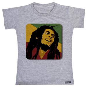 تی شرت استین کوتاه دخترانه 27 مدل Bob Marley Color کد MH943 