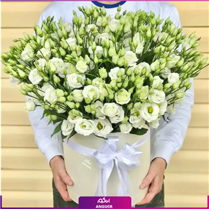 باکس گل لیسیانتوس سفید