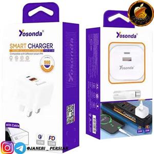 شارژر YOSONDA YXD-G136 PDبا کابل TYPE-C