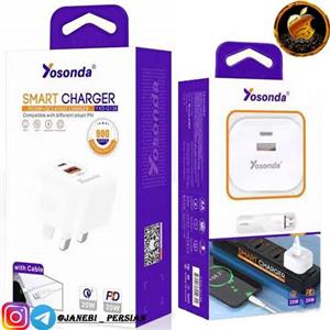 شارژر YOSONDA YXD-G136 PDبا کابل میکرو