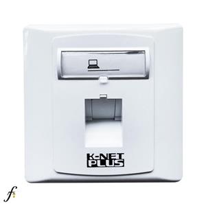 قاب کیستون پریز شبکه (فیس پلیت) شاتردار کی نت پلاس مدل KP-NF450186