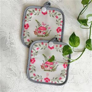 دستگیره مربع مخمل نسوز مدل پریسان طرح 8