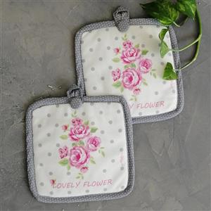 دستگیره مربع مخمل نسوز مدل ژاسمین طرح 17