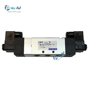شیر برقی پنوماتیک 3-5 1/2 دو بوبین ال ام سی 220 ولت 4V430C-15 LMC