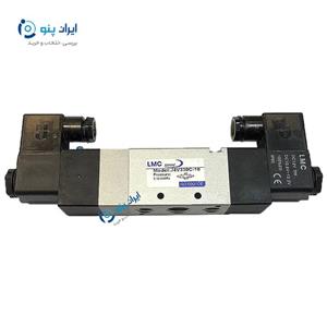 شیر برقی پنوماتیک 3-5 3/8 دو بوبین ال ام سی 220 ولت 4V330C-10 LMC