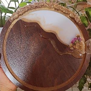 تخته سرو دایره .قهوه ای تیره 