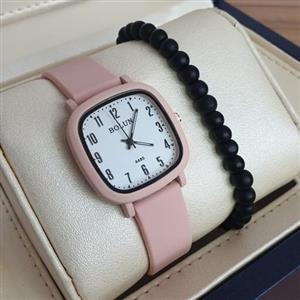 ساعت مچی دخترانه رنگ کالباسی Bolun pastille watch