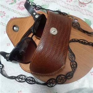 جا عینکی چرم طبیعی