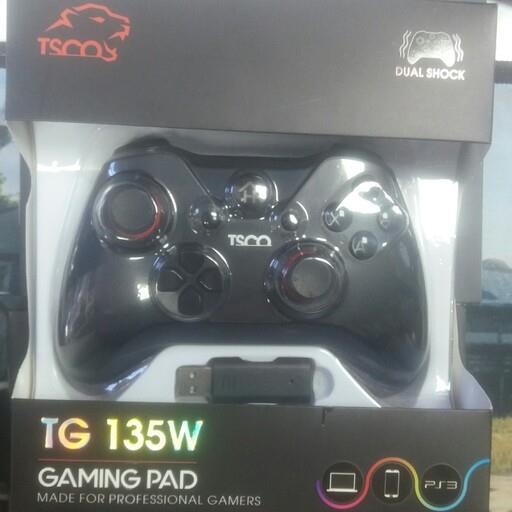 دسته بازی بی سیم شوکدار تسکو مدل TG-135W