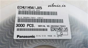 خازن 560 پیکو فاراد 50 ولت Panasonic سایز 0805 نوع pps با دمای کاری 125 درجه