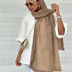 شال پلیسه نوار  دوزی وارداتی