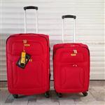 ست چمدان دو تیکه کاترپیلار سایز متوسط و کوچک  قفل رمزدار چهار چرخ