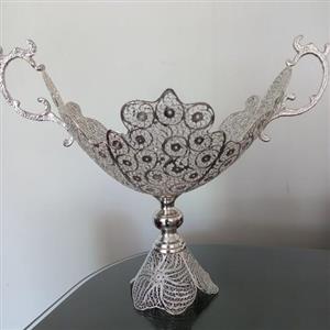 کشکول ملیله کاری نقره