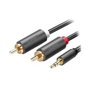 تبدیل 1 به 2 صدا استریو 3.5 میلی متر به RCA نر یوگرین 10513 UGREEN AV102