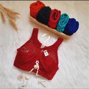 سوتین نیمتنه هندی گیپور و لایه نخی  سایز 90تا100 موجوده رنگبندی دارد راحت و مناسب فصل