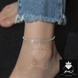 پابند  نقره خاویاری  ایتالیا ضخیم با عیار 925 و آبکاری طلاسفید