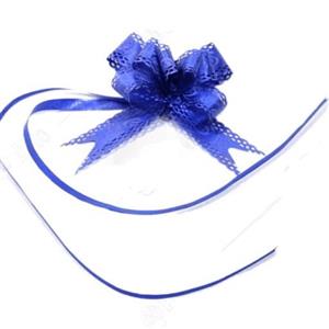 پاپیون کاغذی آبی سایز بزرگ (روبان آماده ی کشی - تک عددی))