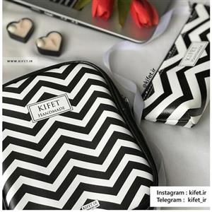 کیف روشی تک زیپ دخترانه چرم مصنوعی زیگ زاگی
