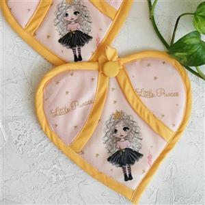 دستگیره قلبی مخمل نسوز مدل ماهلین طرح 34