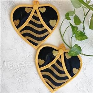 دستگیره قلبی مخمل نسوز مدل شارلین طرح 23