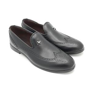 کفش چرم مردانه کالج x طرح دار مشکی سایز های 40 تا 44