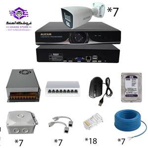 دوربین مداربسته اقتصادی 7 عددی پکیج کامل (آماده نصب)