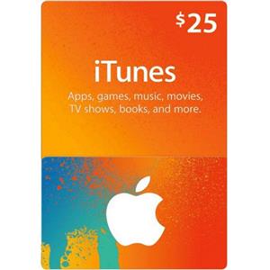 گیفت کارت 25 دلاری آیتونز Apple iTunes Dollars Gift Card 