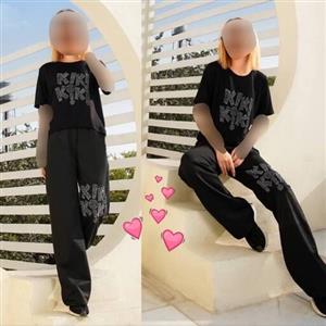 تیشرت شلوار نگین دار