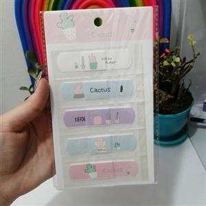 چسب زخم فانتزی طرح کاکتوس 1بسته 5 عددی استریل و بهداشتی درمانی
