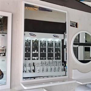 آینه تک PVC مستطیلی ضدبخار بزرگ (طول 70 عرض 50)
