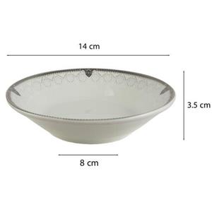 پیاله ماست خوری چینی پارس مدل 603 گرد کد 6