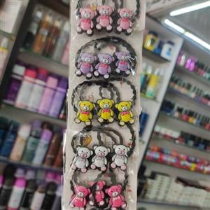 کش موی عروسکی بچگانه هر بسته سه عدد کش داره کیفیت خارجی