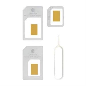 تبدیل سیم کارت‌های نانو و میکرو به استاندارد گریفین Griffin Nano and Micro SIM Card Adapters 