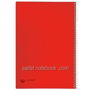دفتر A4 بغل سیم 200 برگ سادات کد R-120