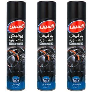 اسپری پولیش داشبورد خودرو کاسپین مدل Mountain حجم 300 میلی لیتر بسته 3 عددی