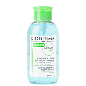 محلول پاک کننده ارایش سبیوم H2O بایودرما حجم 500 میلی لیتر Bioderma Sebium MakeUp Remover 500ml 