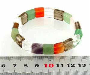 دستبند چند جواهر عالی تراش دار سنگ درمانی 7 سنگ معجزه گر _کد:12752