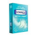 Lemorex کاندوم  لمورکس فیروزه ای خاردار و شیاردار